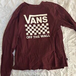 Vans Burgundy Long Sleeve Tee